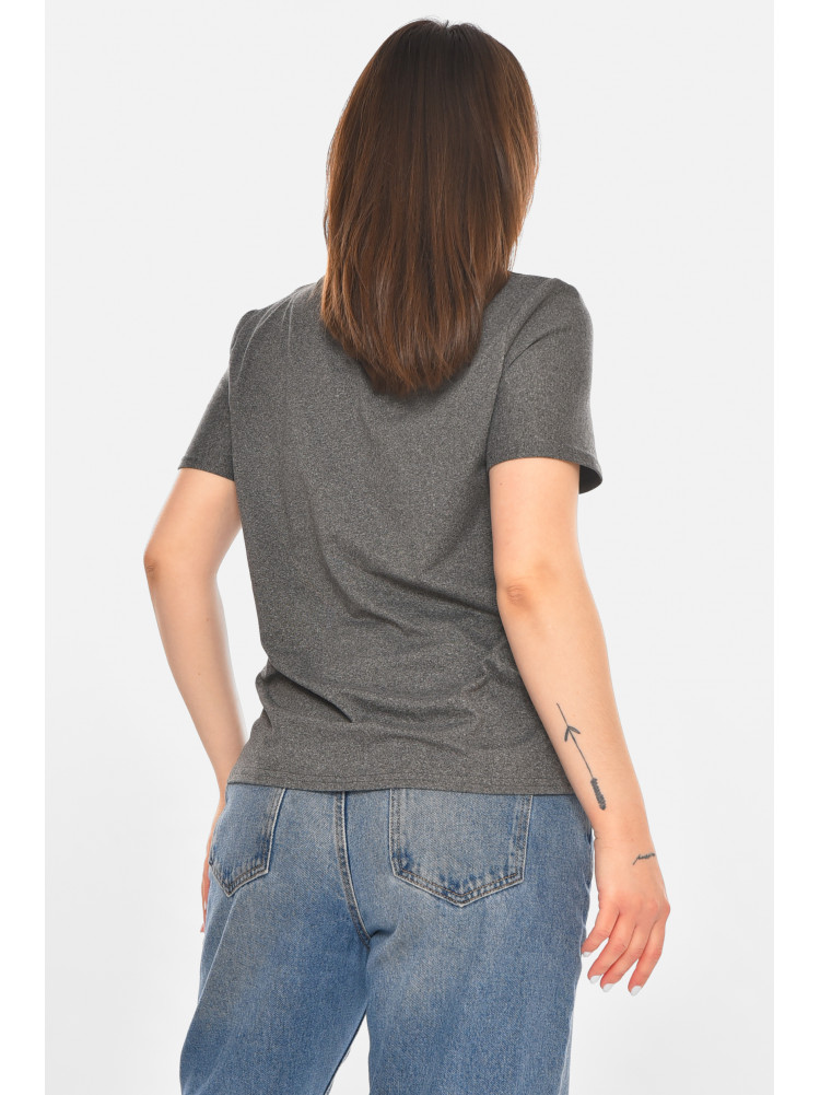 Футболка женская серого цвета с принтом 213464C