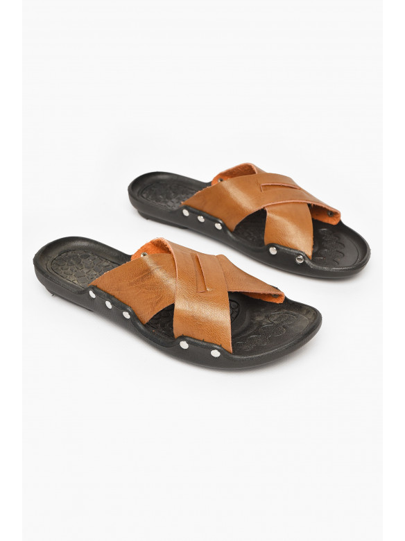 Шлепки мужские светло-коричневого цвета А8 213465C