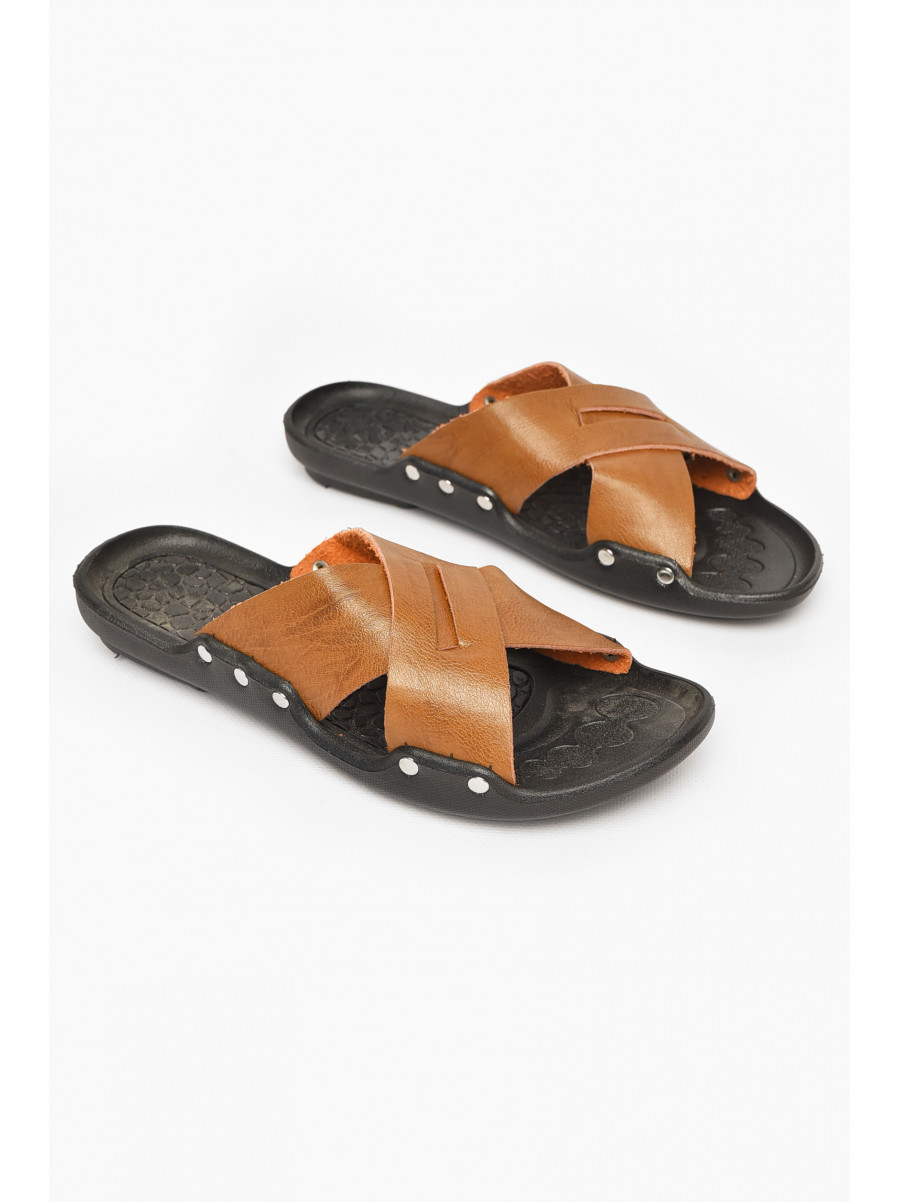 Шлепки мужские светло-коричневого цвета А8 213465C