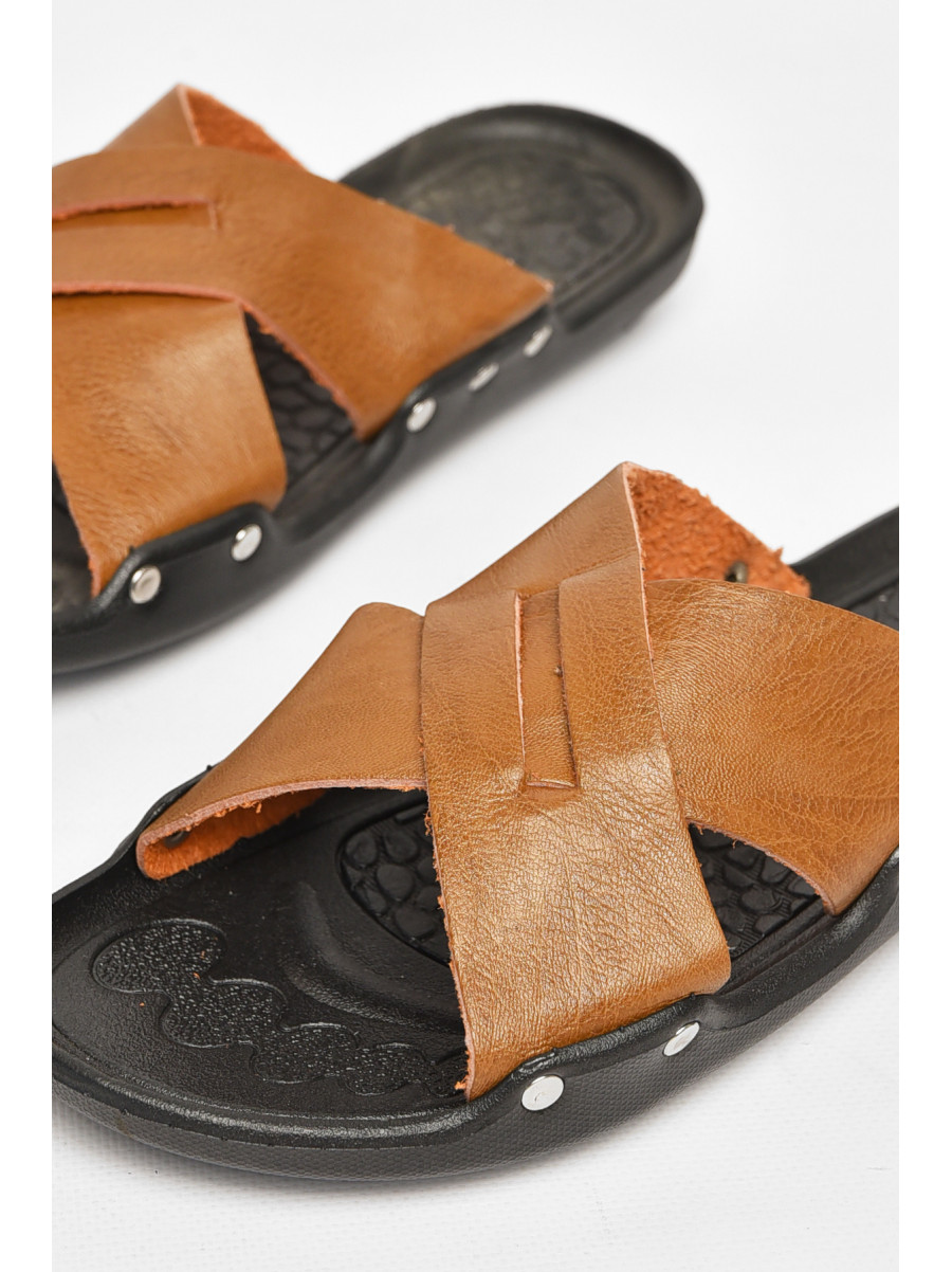 Шлепки мужские светло-коричневого цвета А8 213465C