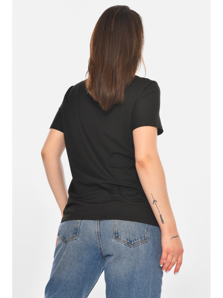 Футболка женская черного цвета с принтом 213468C