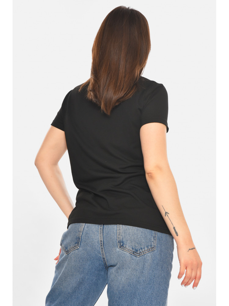 Футболка женская черного цвета с принтом 213471C