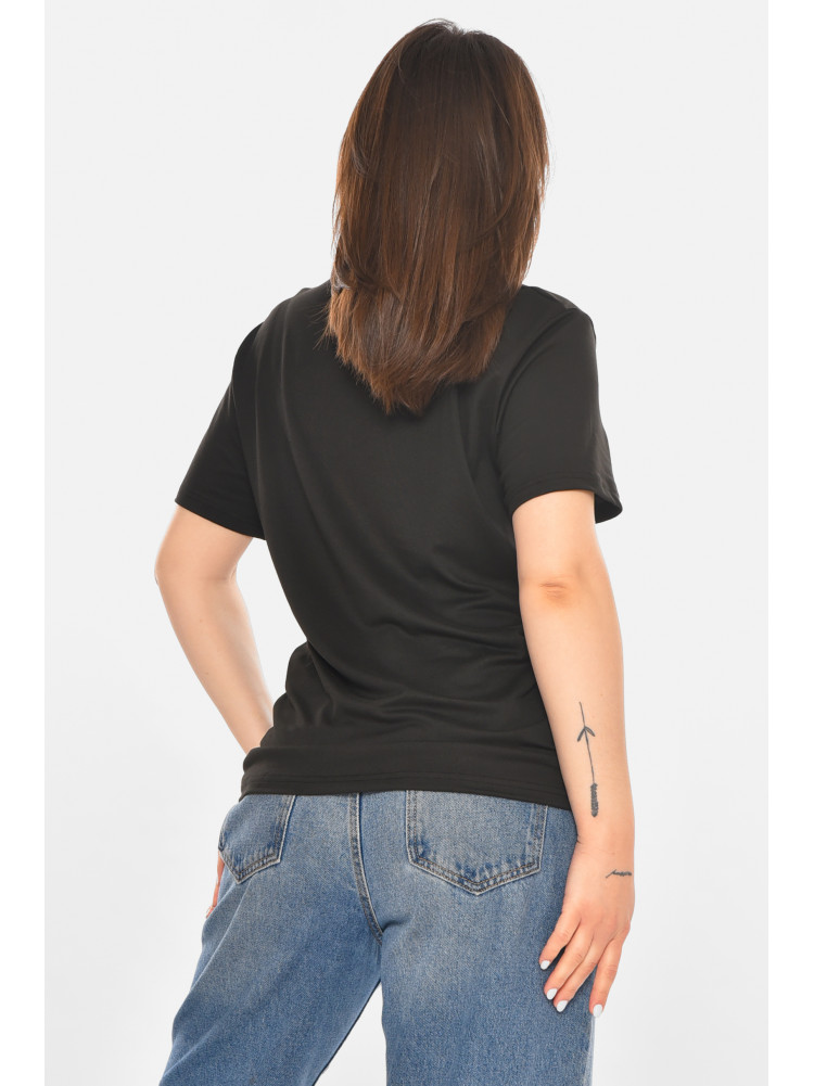 Футболка женская черного цвета с принтом 213483C