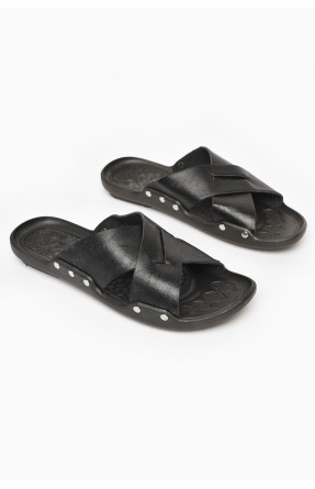 Шлепки мужские черного цвета в8 213491C
