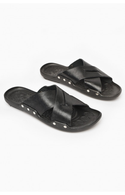Шлепки мужские черного цвета в8 213491C
