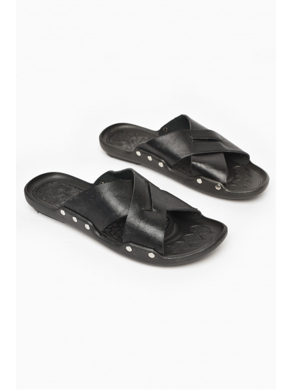 Шлепки мужские черного цвета в8 213491C