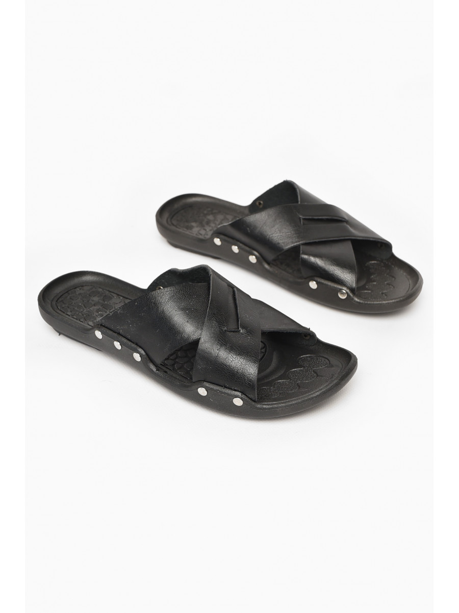 Шлепки мужские черного цвета в8 213491C