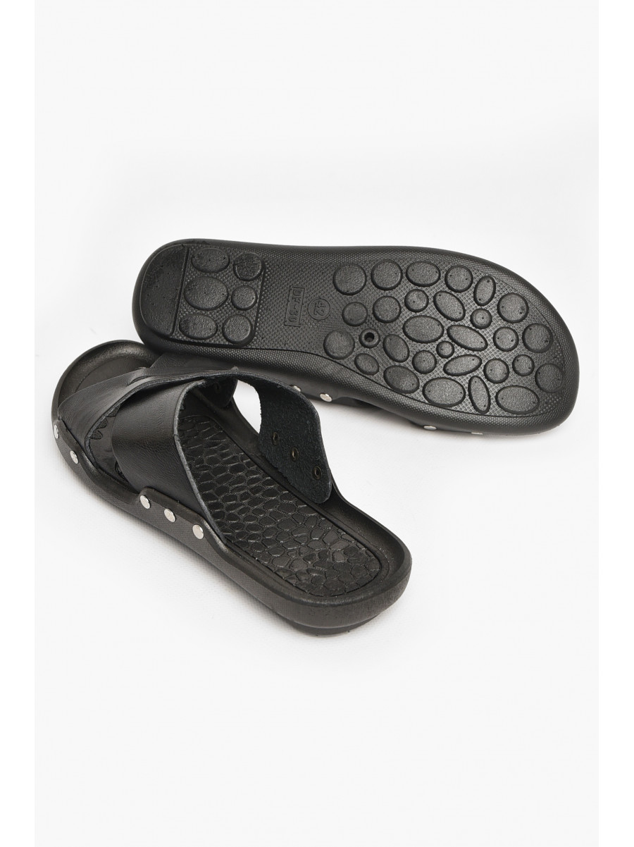 Шлепки мужские черного цвета в8 213491C
