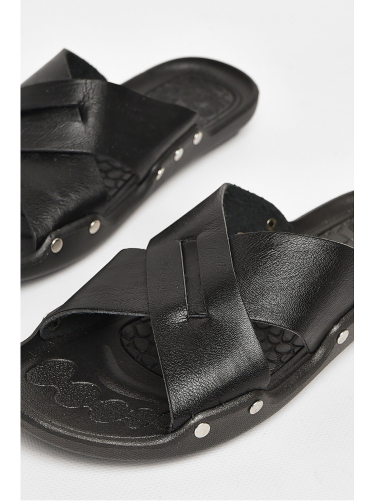 Шлепки мужские черного цвета в8 213491C