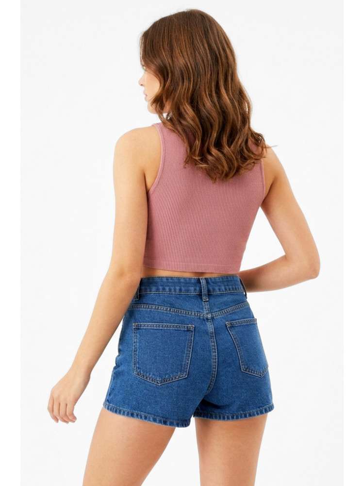 Шорты женские джинсовые синего цвета 213500C