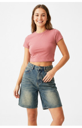 Шорты женские джинсовые синего цвета 213504C