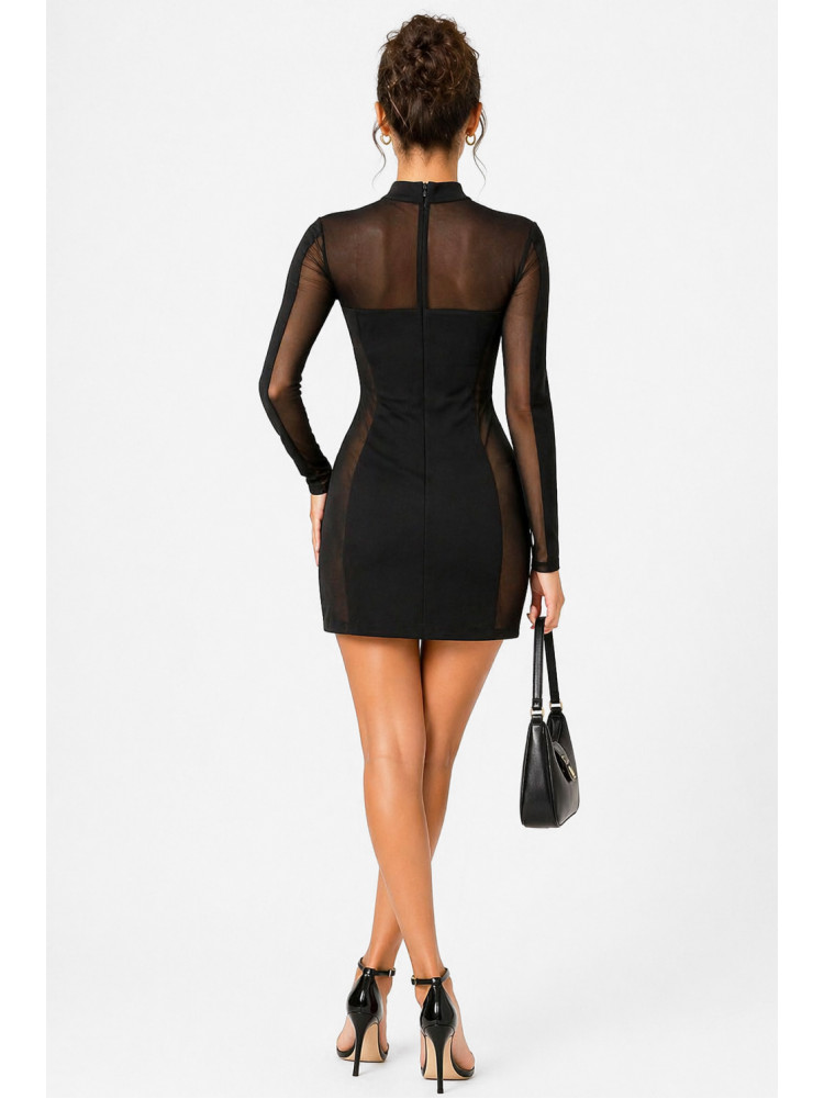 Платье женское однотонное черного цвета 213508C