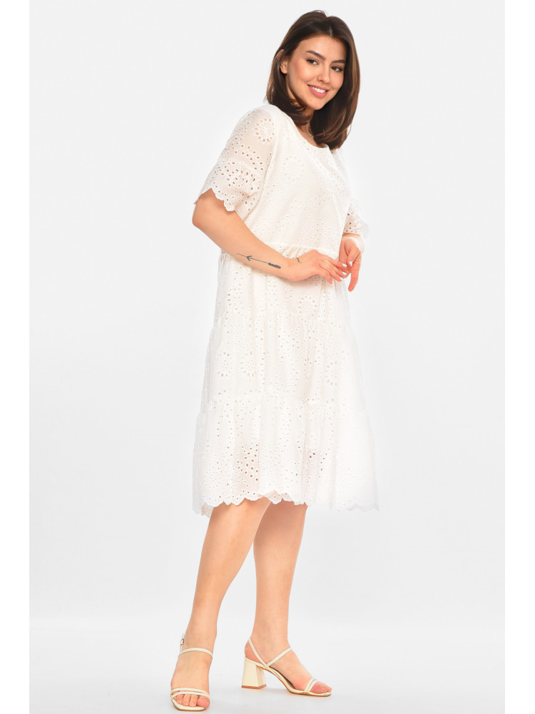 Сукня жіноча однотонна білого кольору 213510C