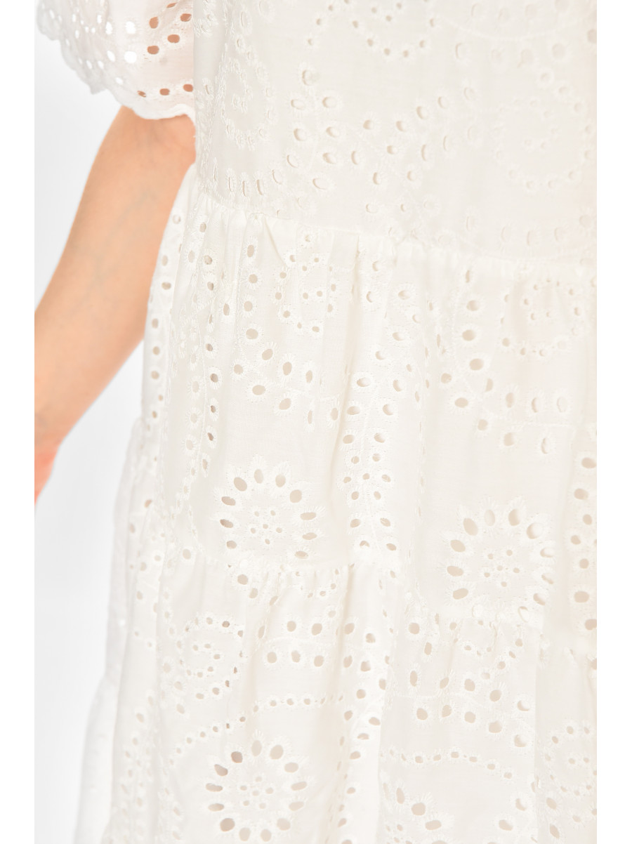 Сукня жіноча однотонна білого кольору 213510C