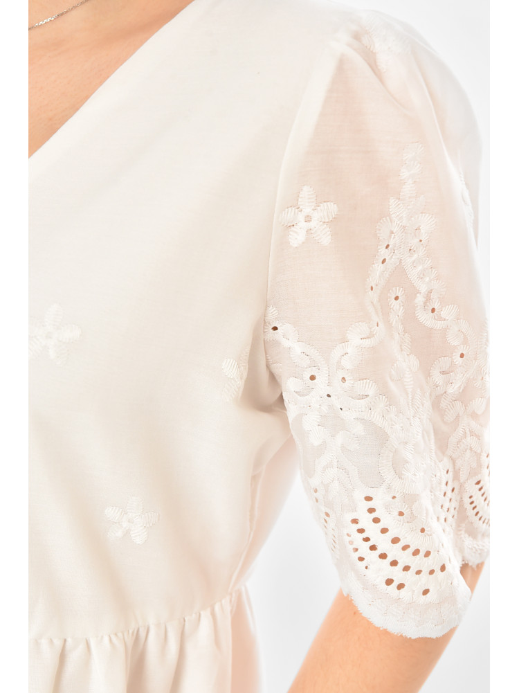 Сукня жіноча однотонна білого кольору 213511C