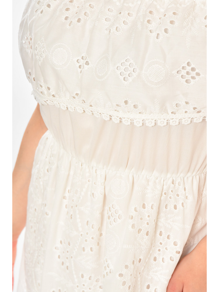 Сукня жіноча однотонна білого кольору 213514C