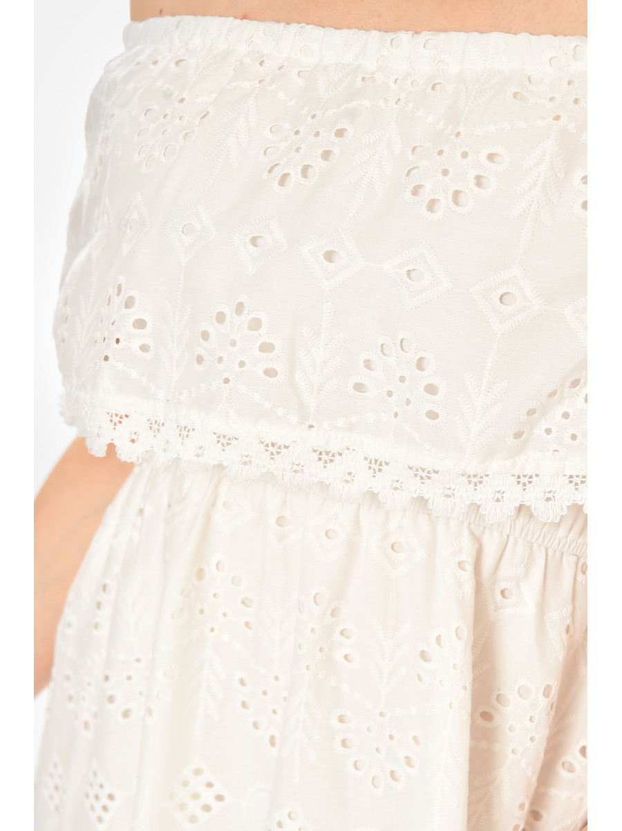 Сукня жіноча однотонна білого кольору 213517C