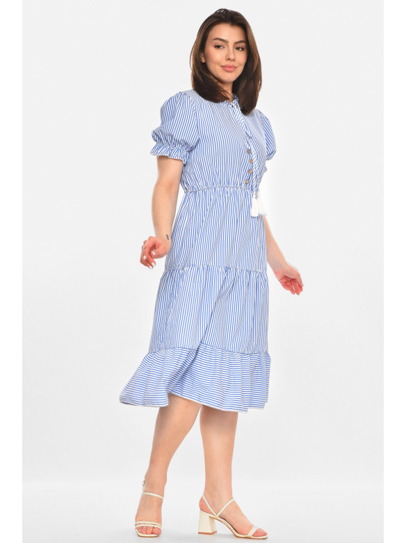 Сукня жіноча синього кольору з принтом 213518C