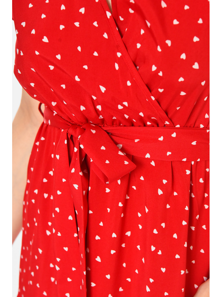 Сукня жіноча червоного кольору з принтом 213519C