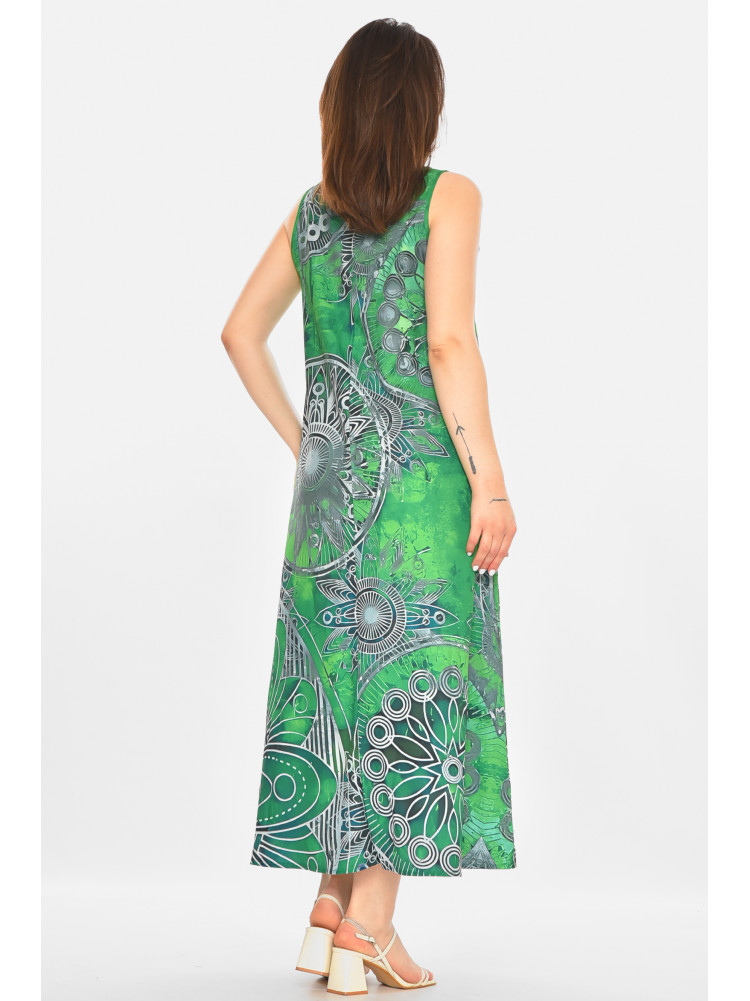 Сукня жіноча зеленого кольору з принтом 213520C