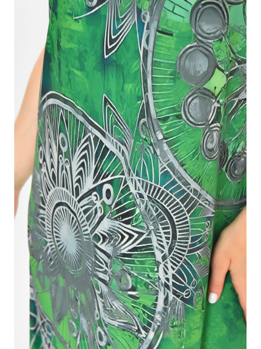 Сукня жіноча зеленого кольору з принтом 213520C