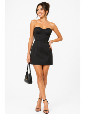 Сукня жіноча однотонна чорного кольору 213524C