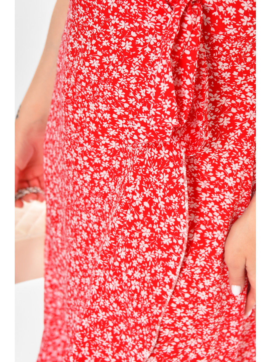 Сукня жіноча червоного кольору з принтом 213525C
