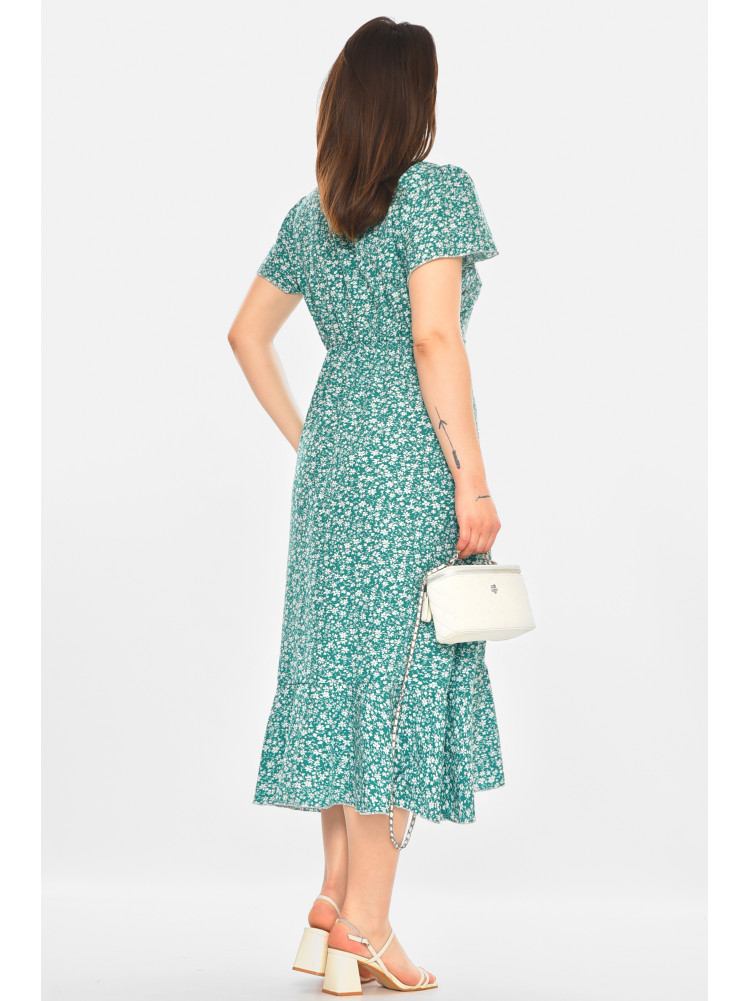 Сукня жіноча зеленого кольору з принтом 213526C