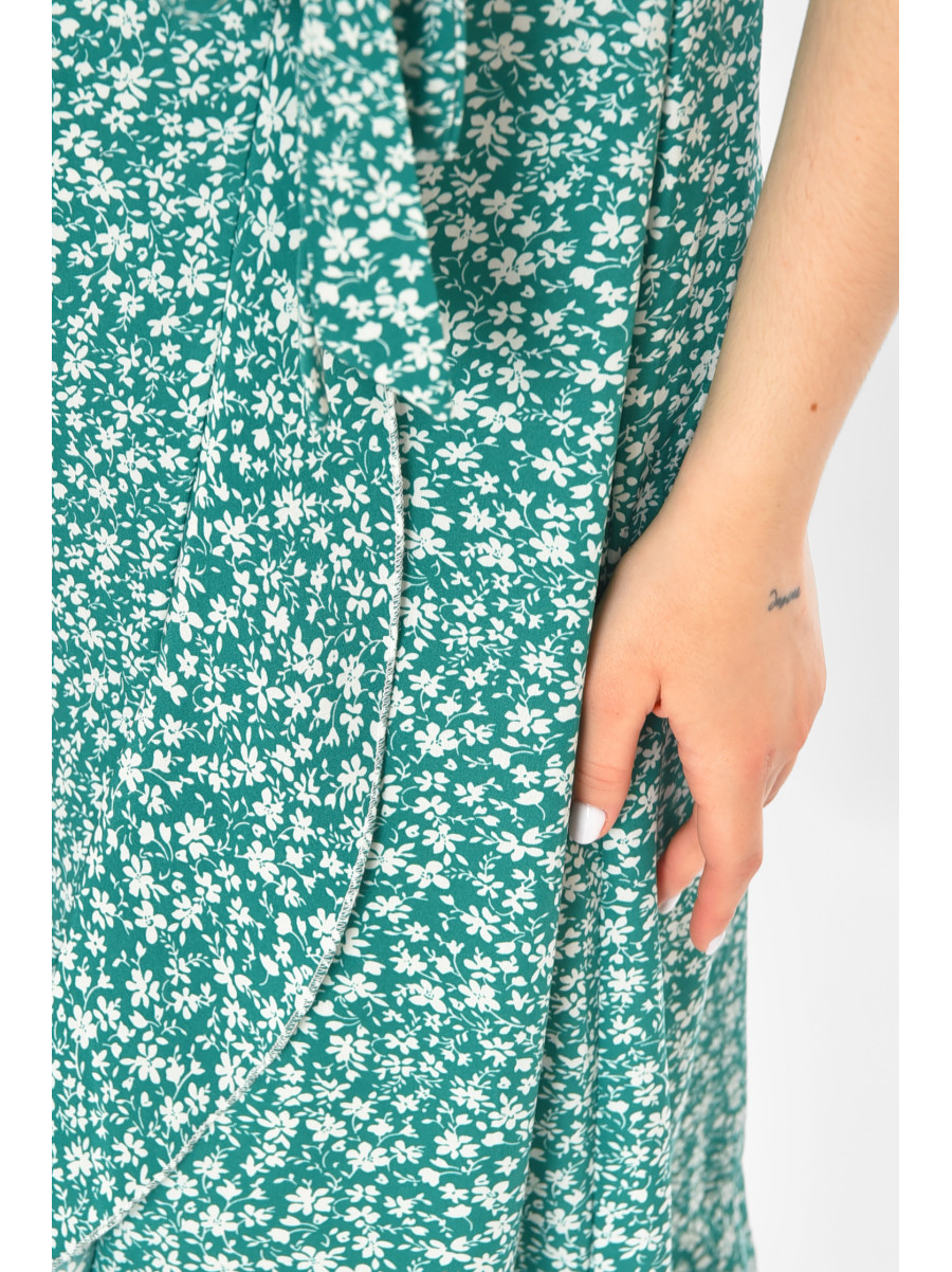 Сукня жіноча зеленого кольору з принтом 213526C