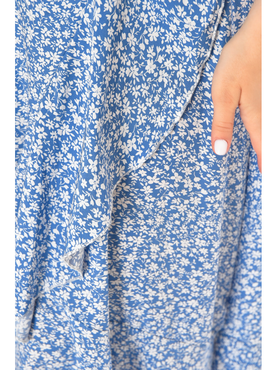 Платье женское синего цвета с принтом 213527C