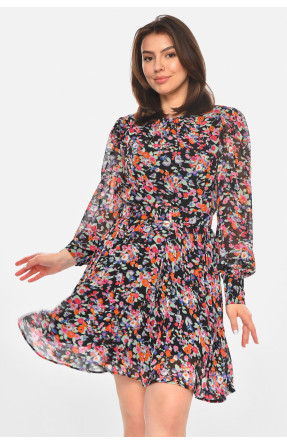 Сукня жіноча чорного кольору з принтом 213528C