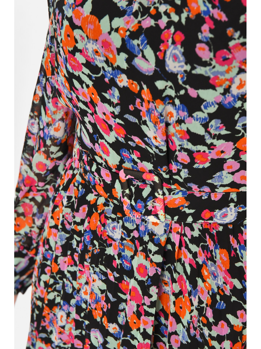 Сукня жіноча чорного кольору з принтом 213528C