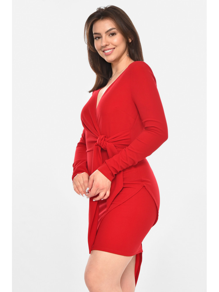 Сукня жіноча однотонна червоного кольору 213530C