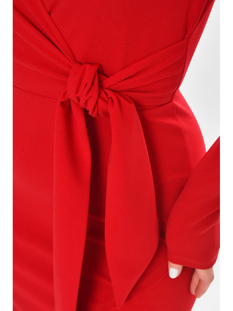 Сукня жіноча однотонна червоного кольору 213530C