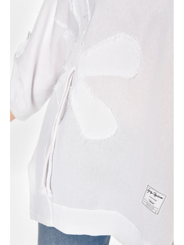 Блуза женская полубатальная белого цвета 213532C