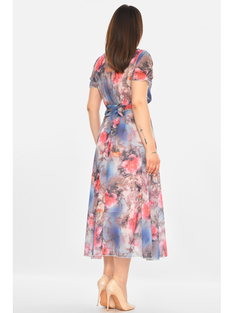 Платье женское розового цвета с принтом 213537C