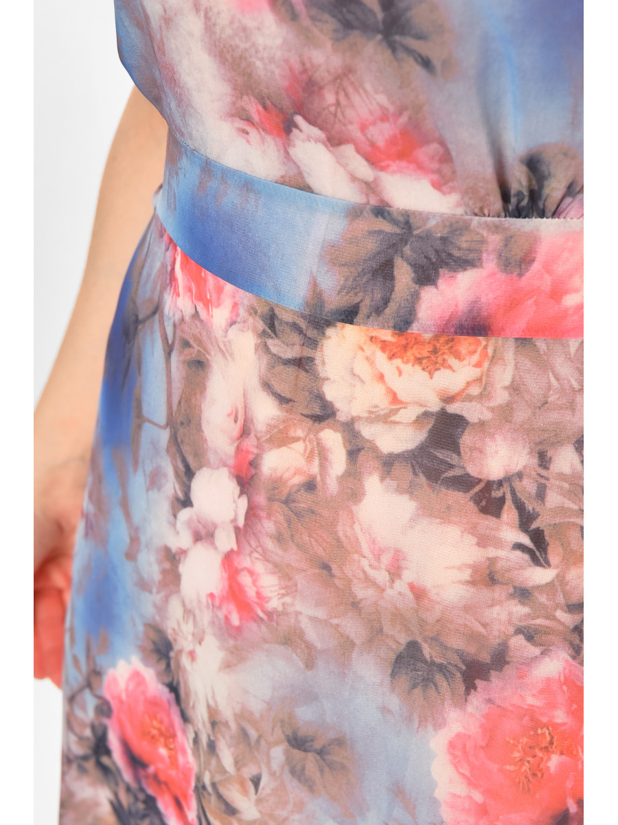 Платье женское розового цвета с принтом 213537C