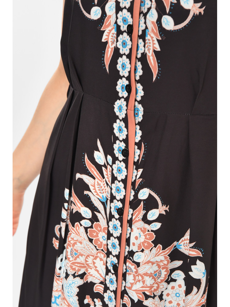 Платье женское черного цвета с принтом 213538C