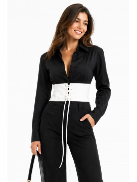 Корсет жіночий однотонний білого кольору 213554C