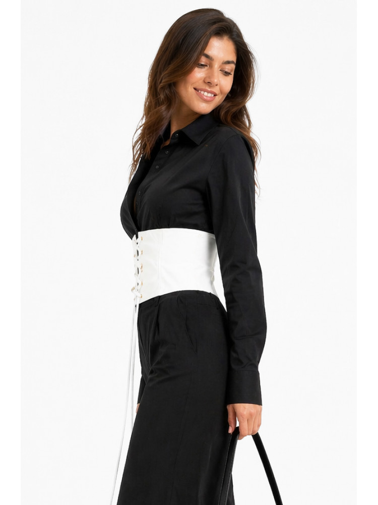 Корсет женский однотонный белого цвета 213554C