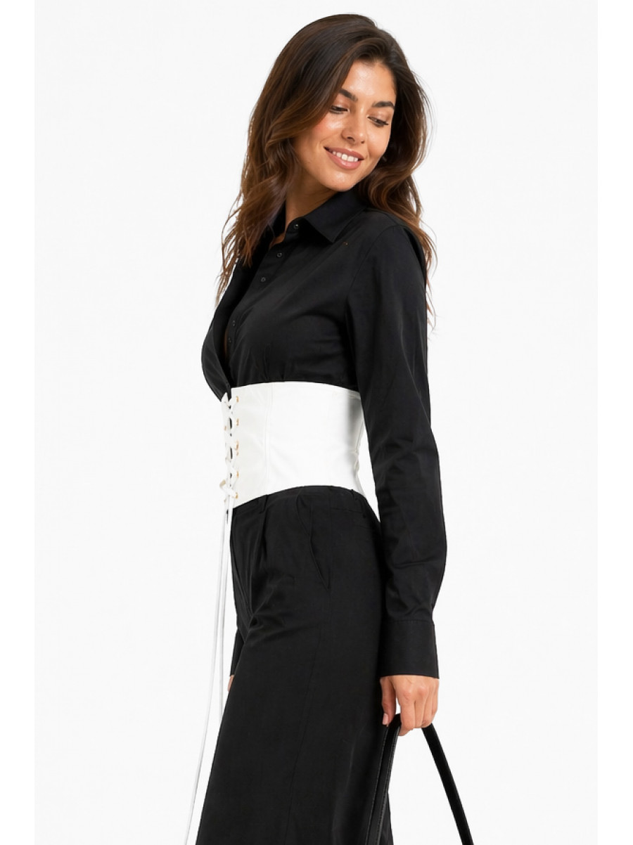 Корсет женский однотонный белого цвета 213554C