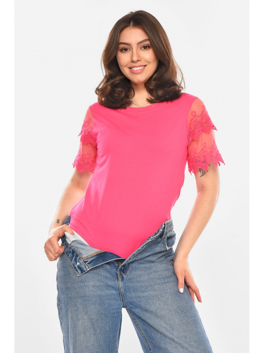 Боді жіноче рожевого кольору 213604C