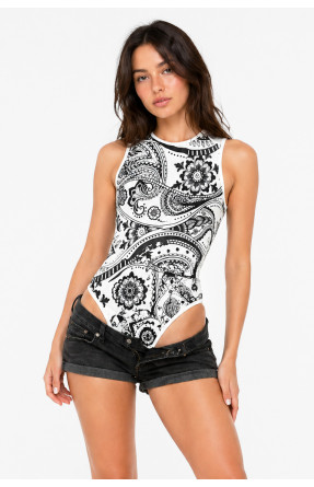 Боді жіноче чорно-білого кольору 213606C