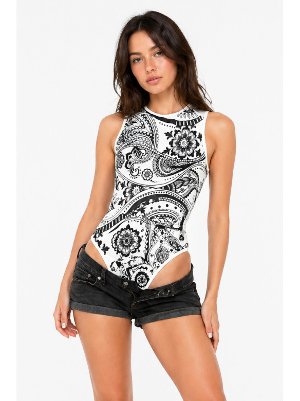 Боді жіноче чорно-білого кольору 213606C