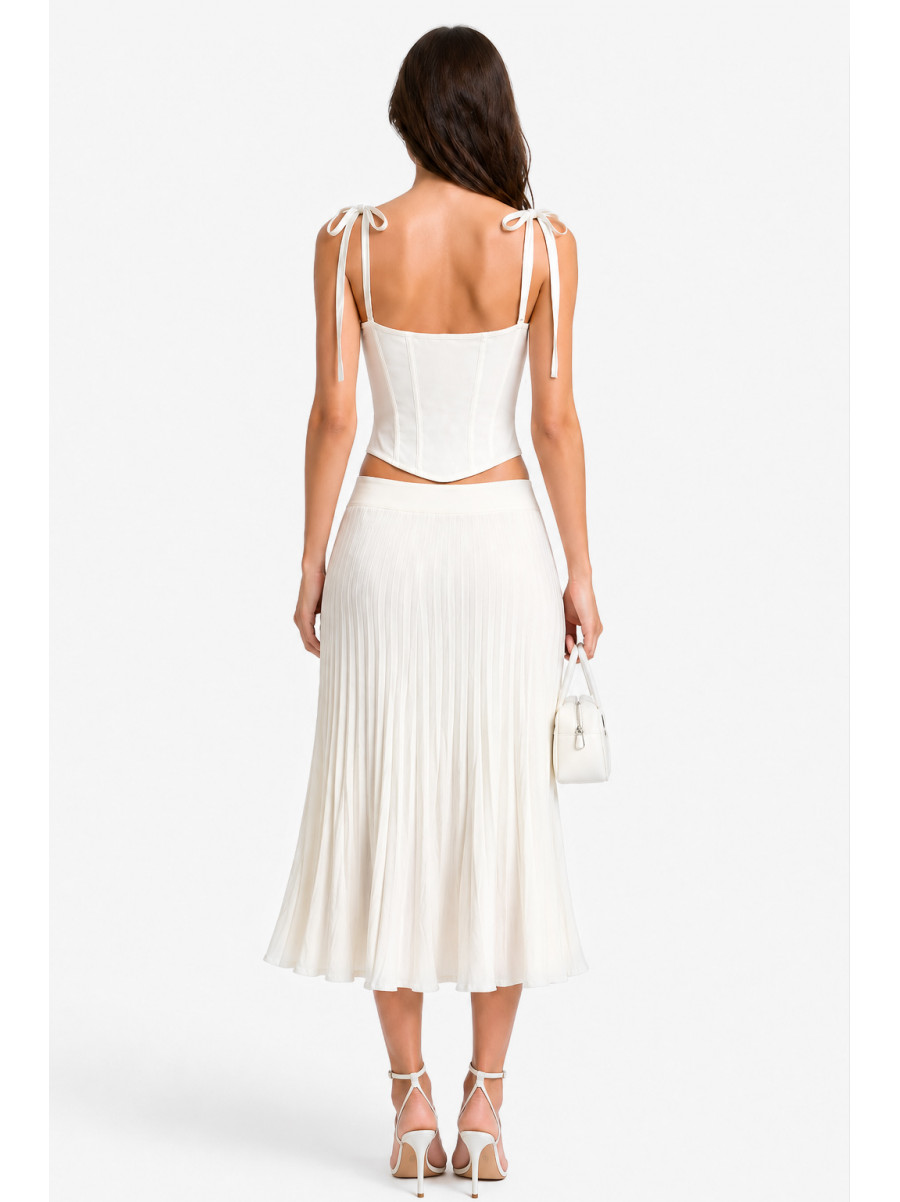 Топ женский однотонный белого цвета 213614C