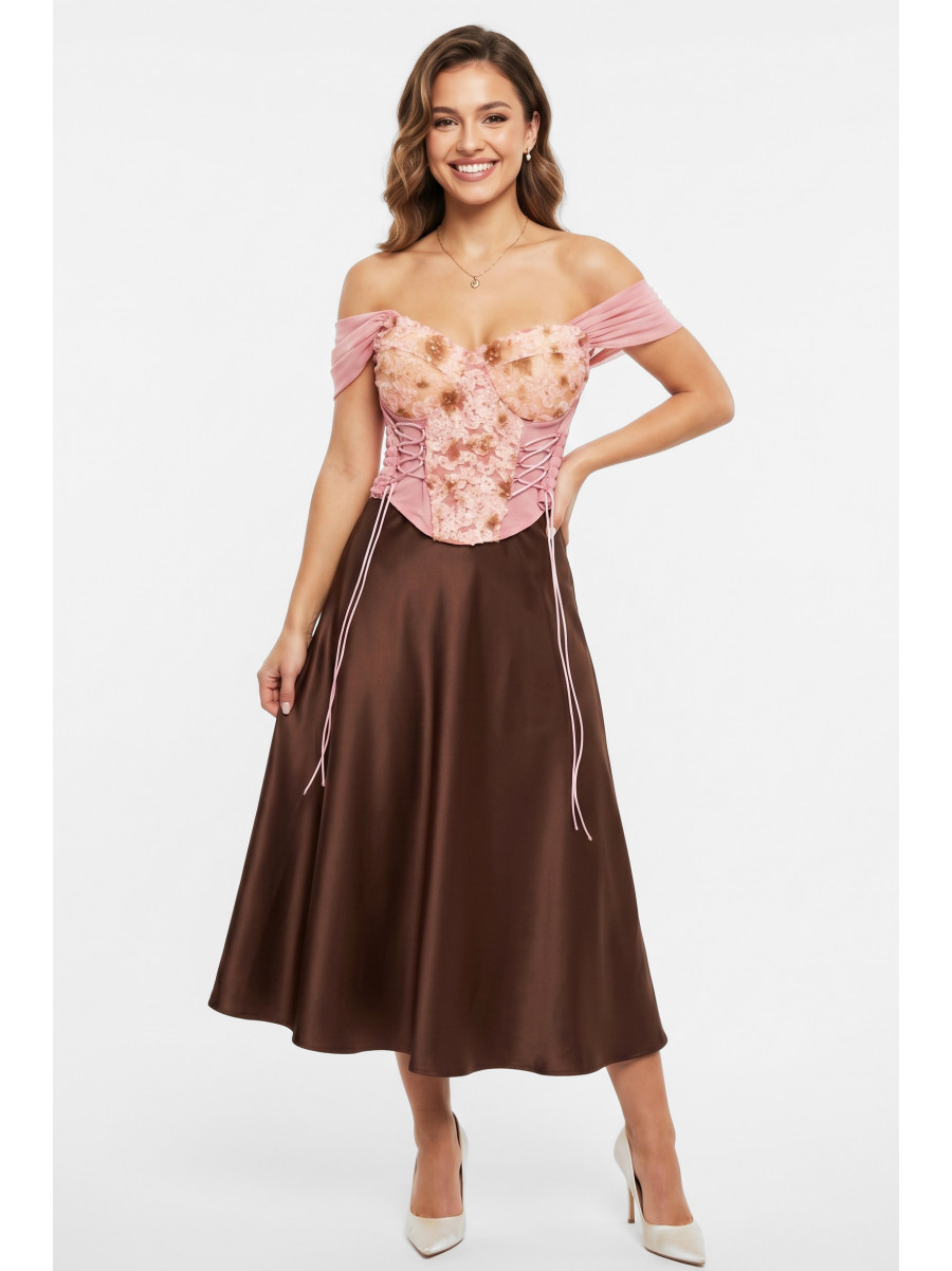 Топ женский однотонный розового цвета 213617C