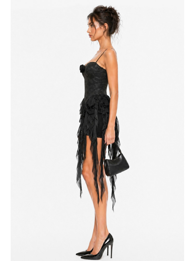 Топ жіночий однотонний чорного кольору 213621C