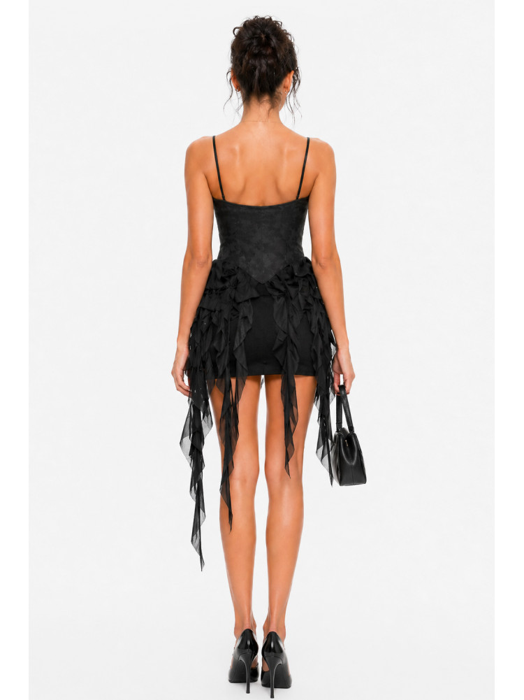 Топ жіночий однотонний чорного кольору 213621C