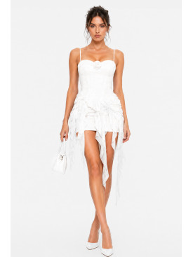 Топ женский однотонный белого цвета 213622C