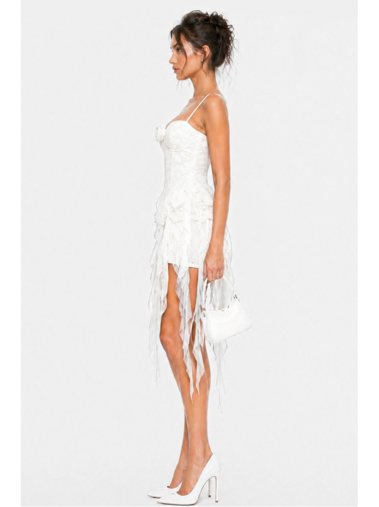 Топ женский однотонный белого цвета 213622C